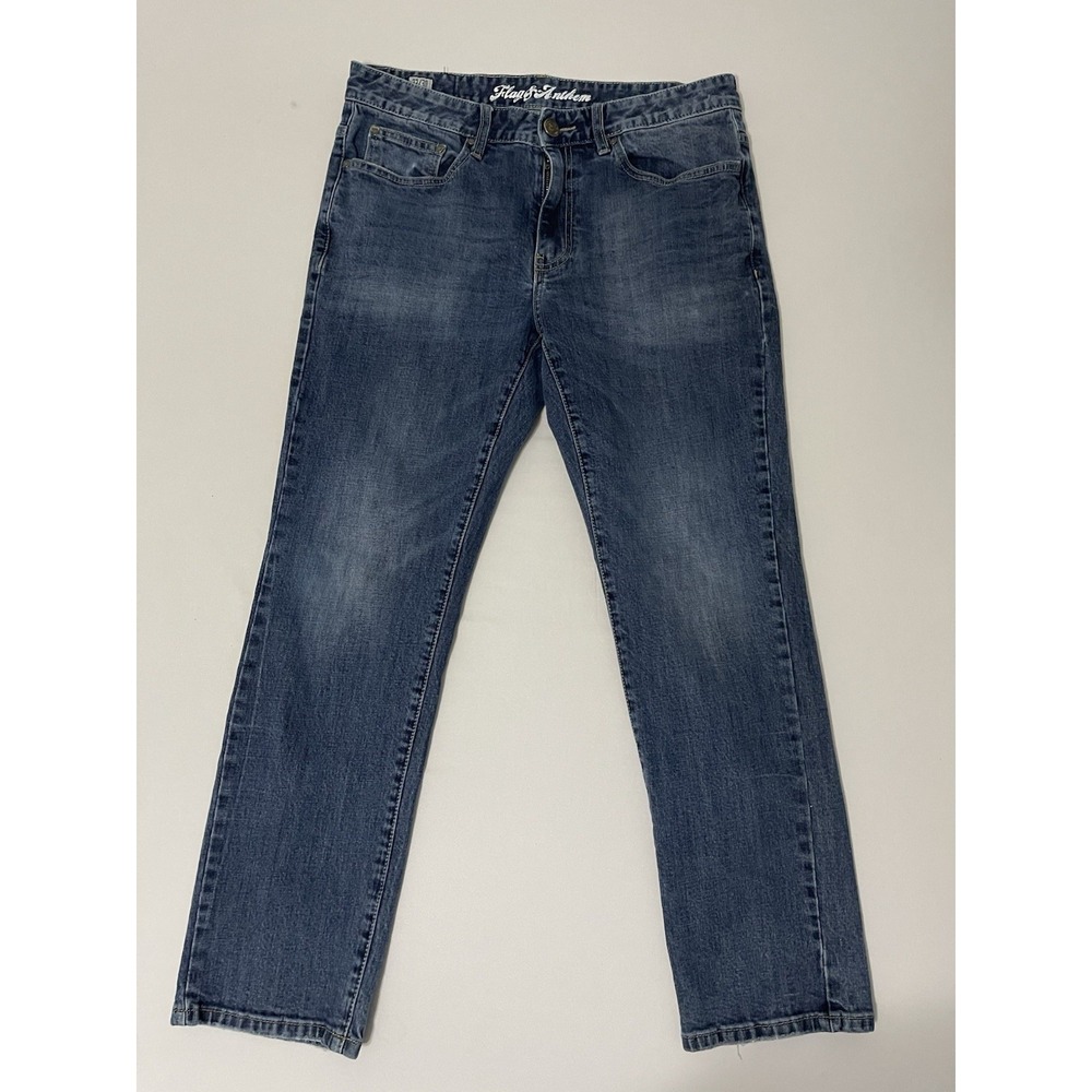 Flag & Anthem Oakland Slim Everetts Wash Jeans Men's 33X30 Blue Stretch Denim